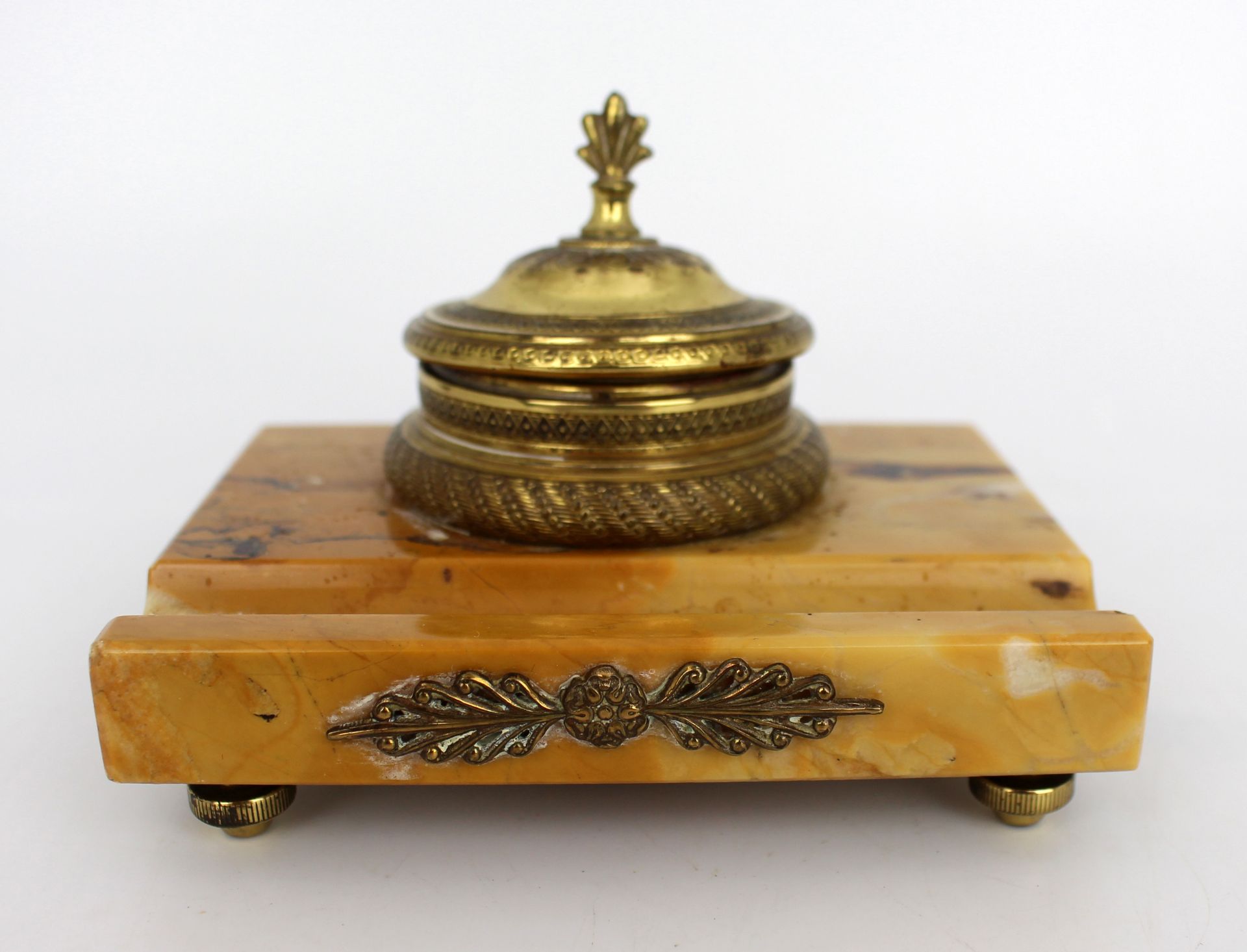 Fine Russian 19th c. Marble & Ormolu Inkwell