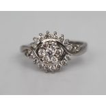 Diamond Fancy Cluster 18ct White Gold Ring