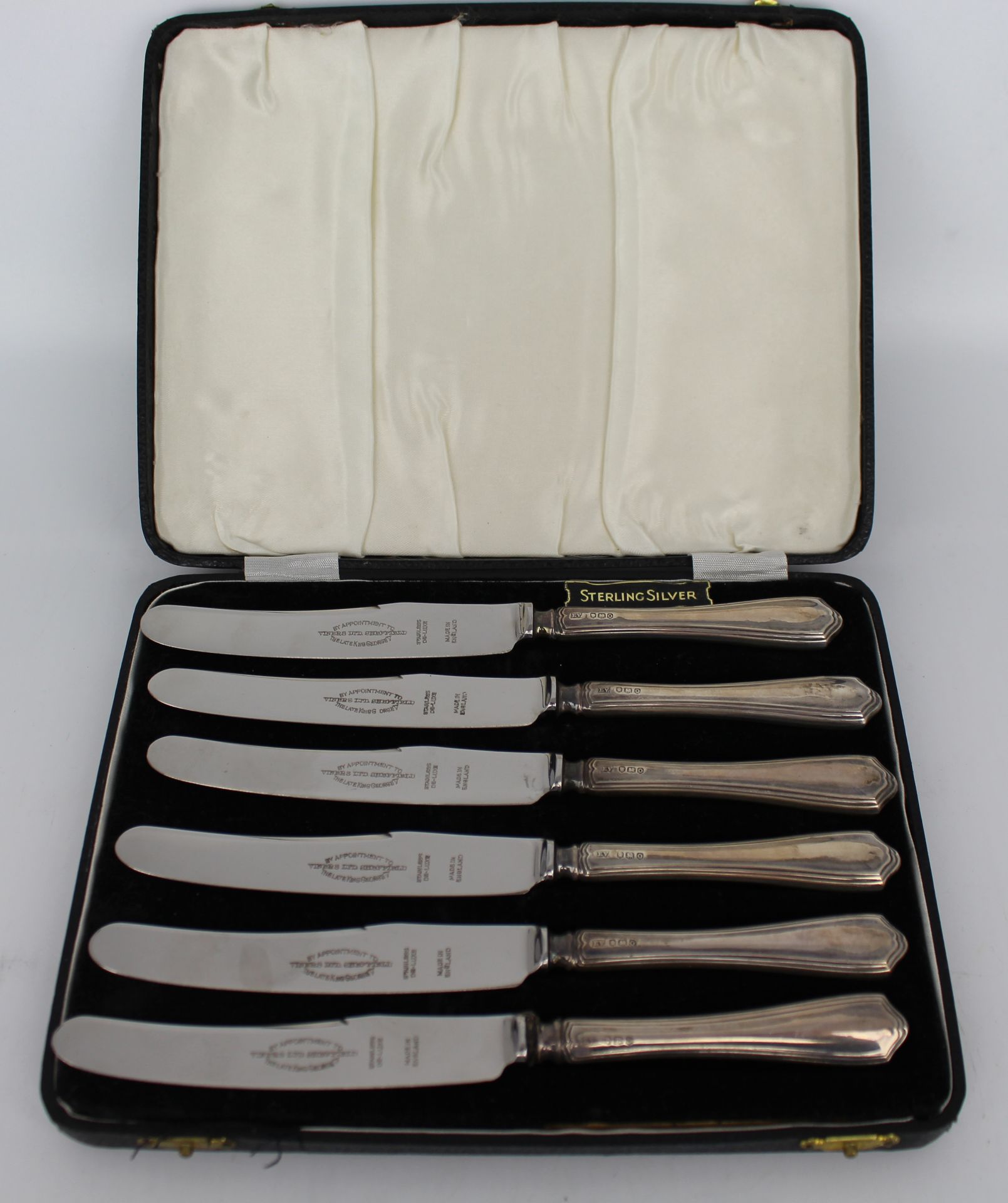 Cased Set of 6 Silver Knives - Image 3 of 3