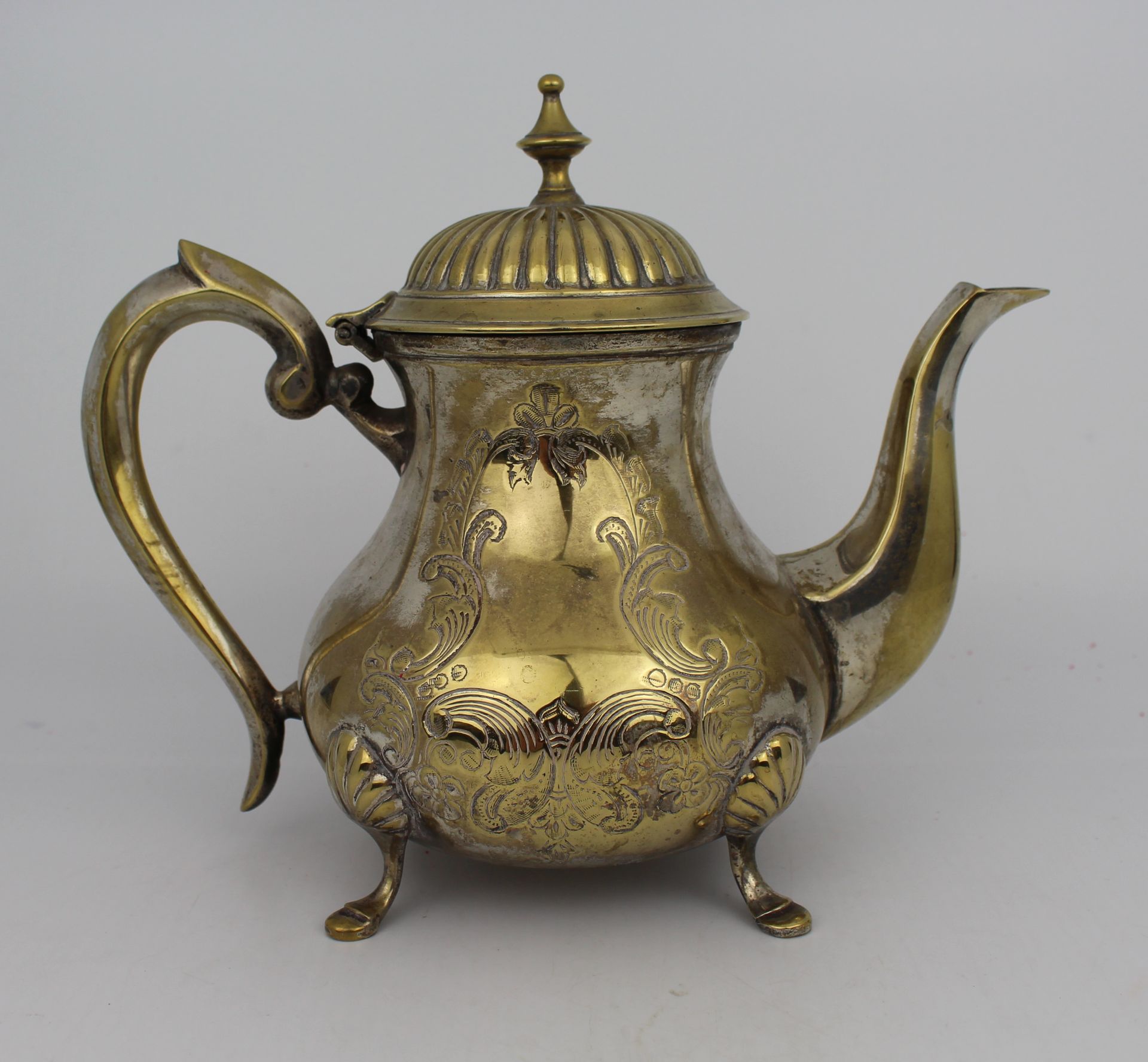 Heavy Silver Plated Footed Tea Pot - Image 2 of 3