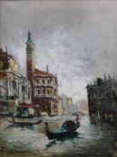 Antonio DeVity (Italian, 1901-1993) Venice Canal Oil on Canvas