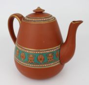 Antique Prattware Terracotta Tea Pot