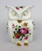 Crown Fine Bone China Lidded Owl