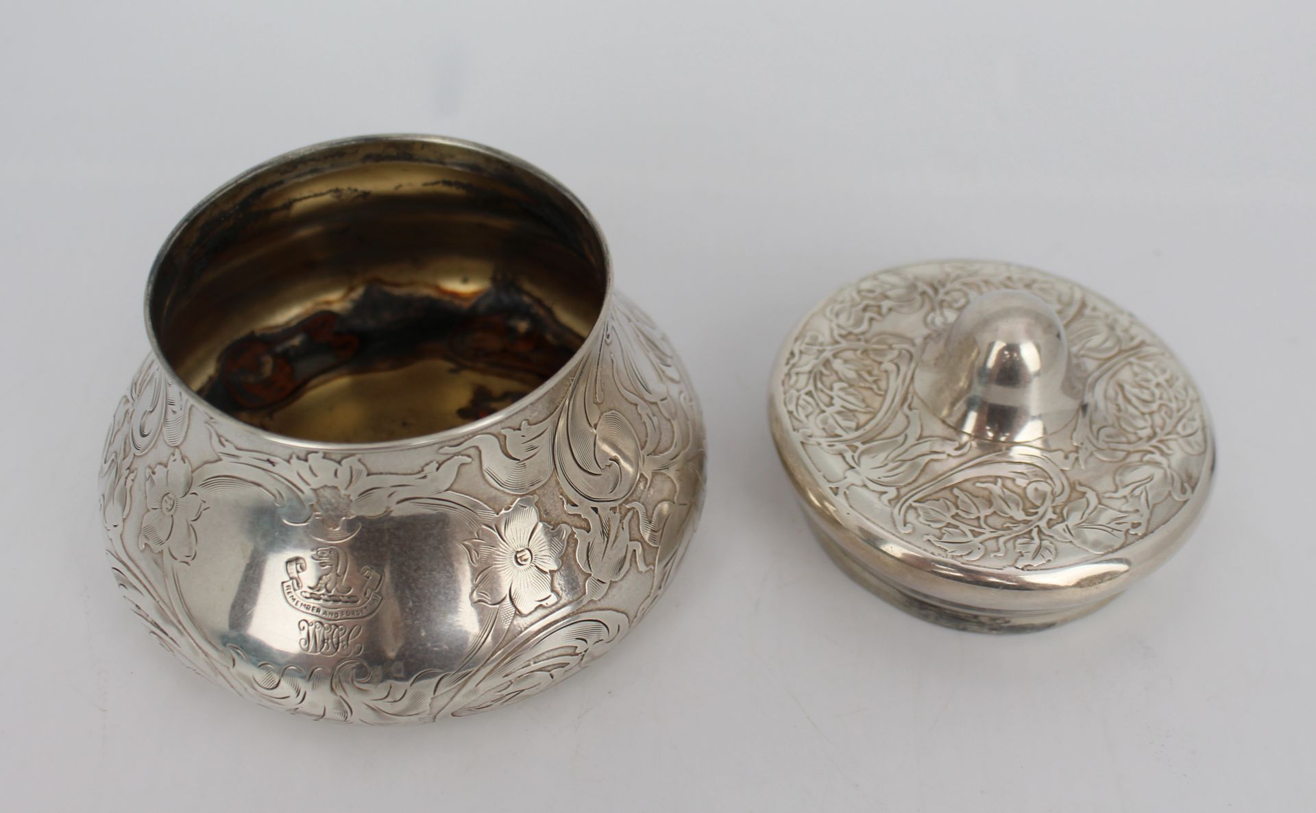 Sterling Silver Engraved Lidded Dish - Image 4 of 5