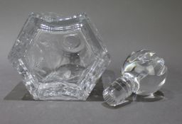 Vintage Thomas Webb Crystal Hexagonal Shaped Spirit Decanter