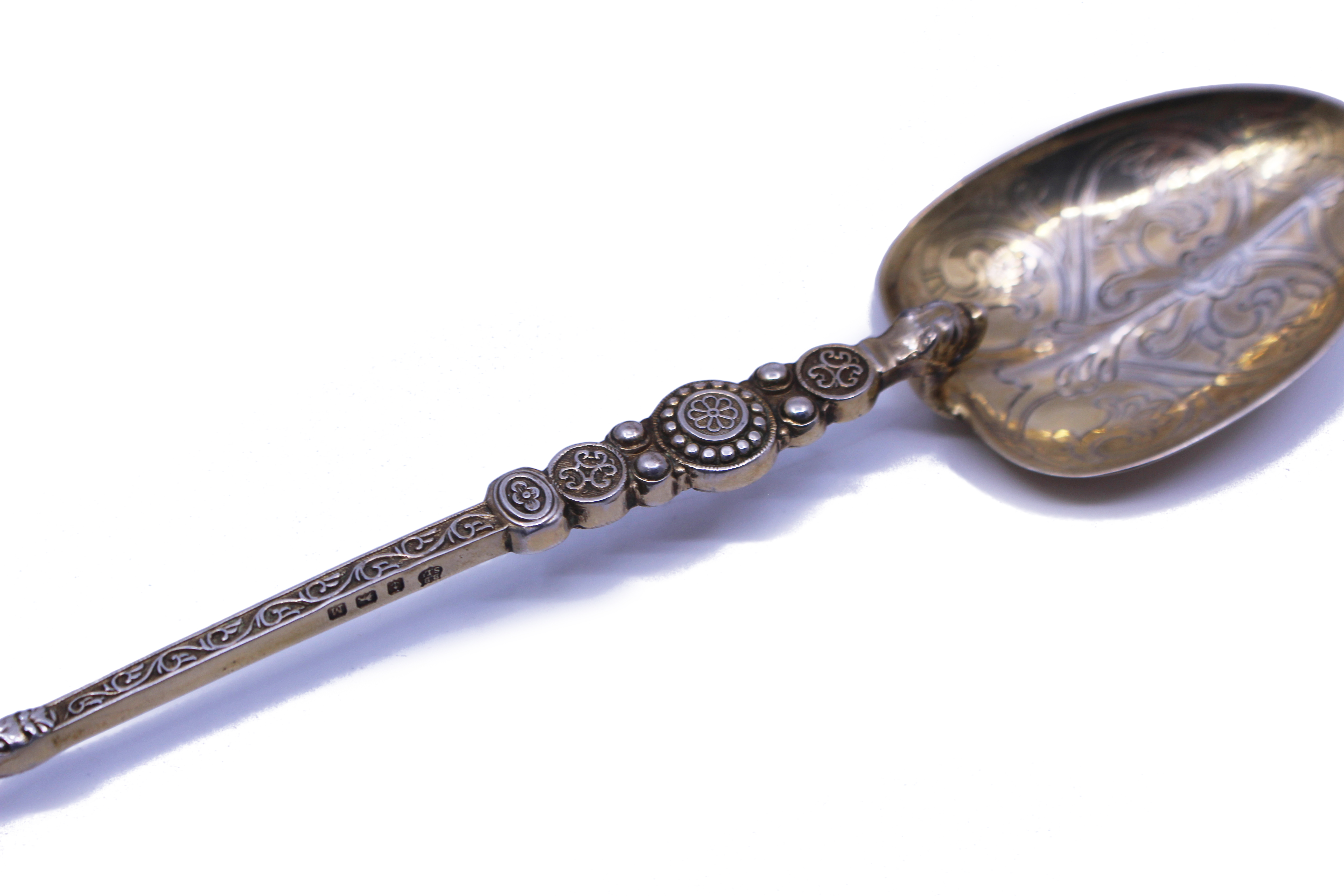 Pair of Cased Silver Gilt Anointing Spoons Birmingham 1936 - Image 8 of 12