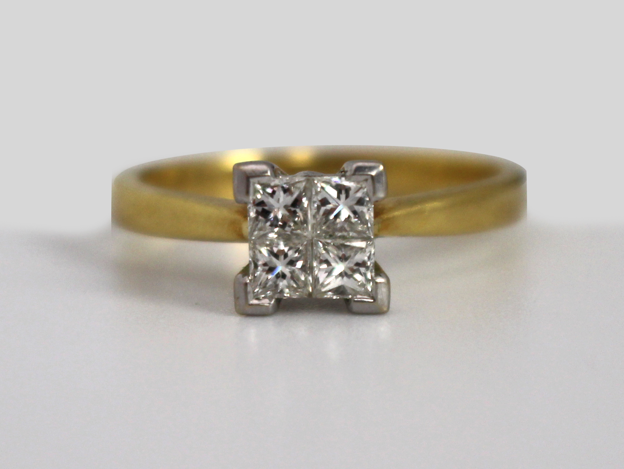 0.50 Carat Diamond Cluster Ring 18ct Gold