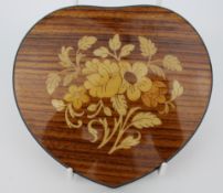 Vintage Italian Inlaid Heart Shaped Panel