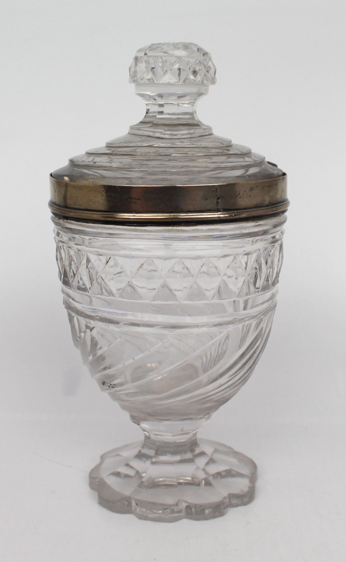Regency Rock Crystal Silver Mounted Jar & Cover Matthew Boulton - Image 4 of 5