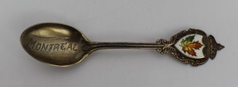 Cased Morris Michaels Enamel Silver Spoons