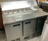 Polar 3 Door Undercounter Pizza/Salad Fridge