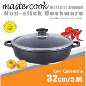 Mastercook 36cm Shallow Cast Casserole Dot