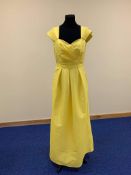 Yellow Designer Dress. Small Size