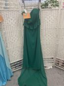 Alfred Angelo Dress Style 7297 Emerald Chiffon Size 16