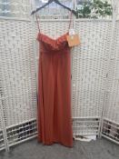 Alexia Designs Dress Size 12 Chiffon Burnt Orange