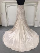 Gold Wedding Dress Style D5350 Size 6. RRP £1,495