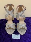 Designer Shoes Silver In Size 36. Code 197