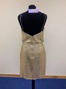 Gold Eternity Bridal Sequin Dress Size 10 RRP £337
