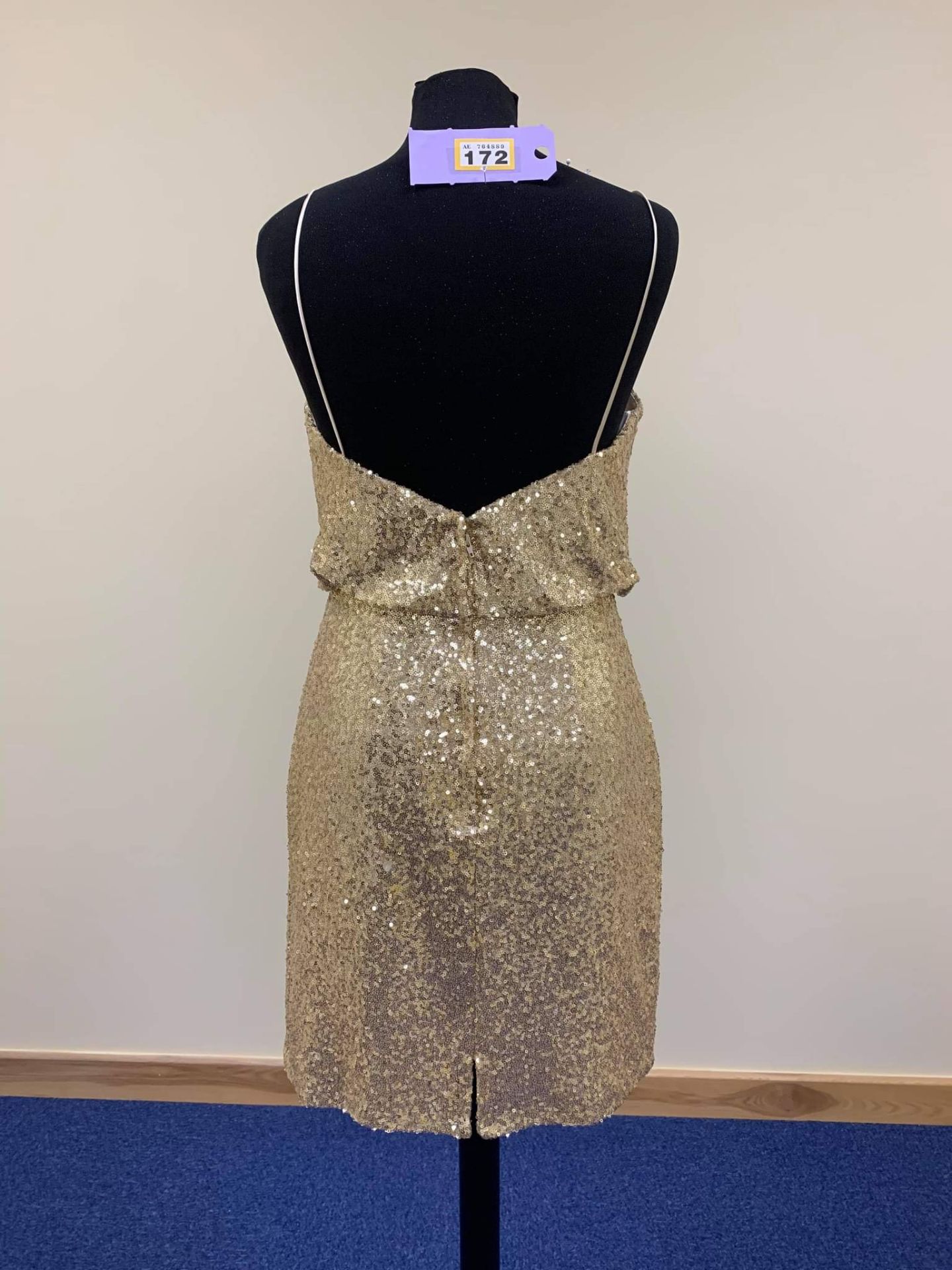 Gold Eternity Bridal cocktail or pageant appearance dress size 10. RRP £395 sequins - Image 2 of 3