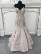 Eternity Bridal wedding dress, mermaid size 12 gold D5350