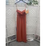 Alexia Designs prom dress size 8 burnt orange