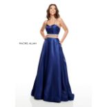 Rachel Allen pageant or prom dress, size 8 navy 2 piece. RRP £577