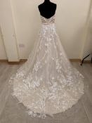 Catherine Parry, English designer, size 12 wedding dress in champagne RRP £1795