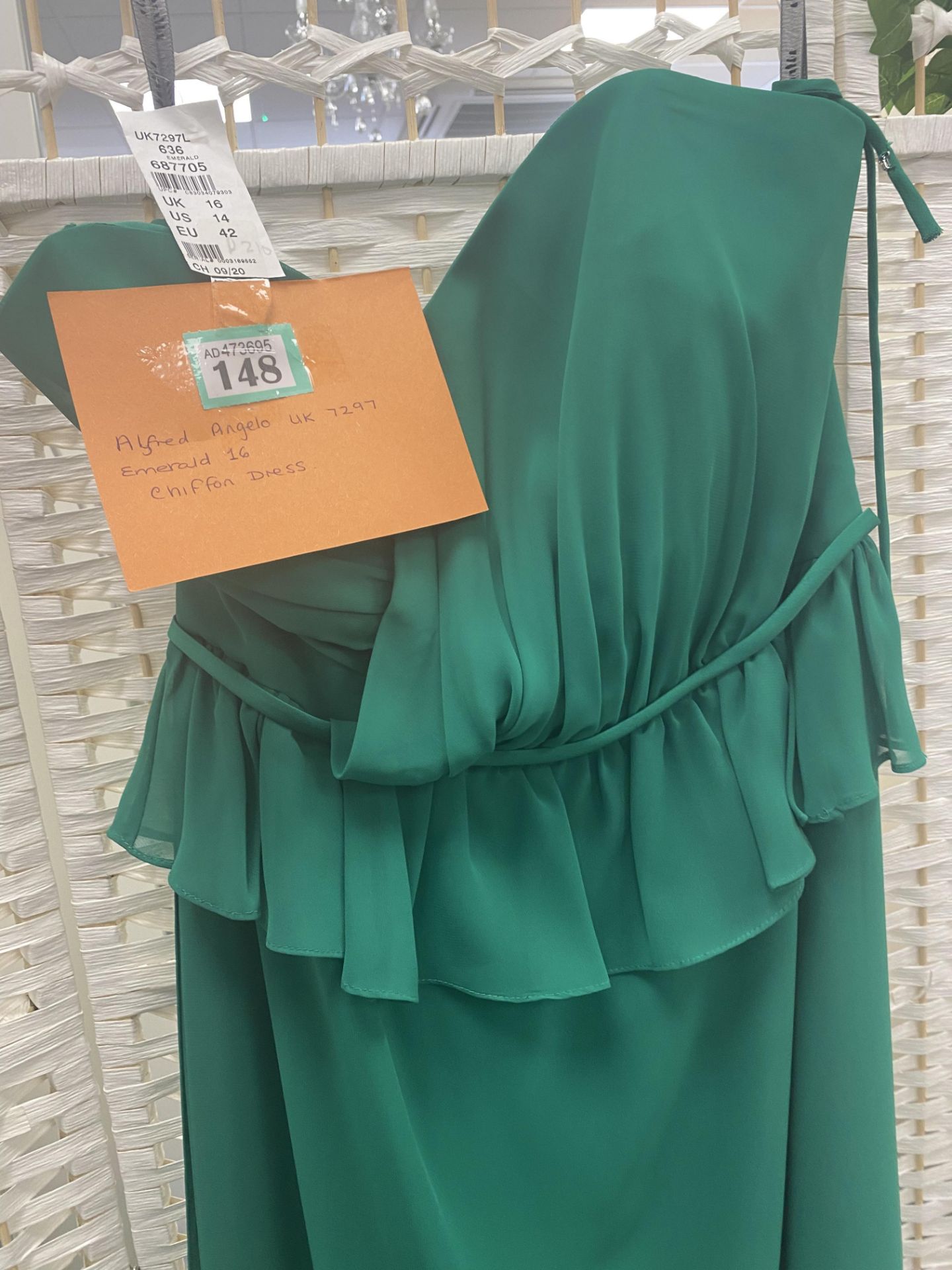 Alfred Angelo prom dress AA7297 size 16 Emerald green - Bild 4 aus 5