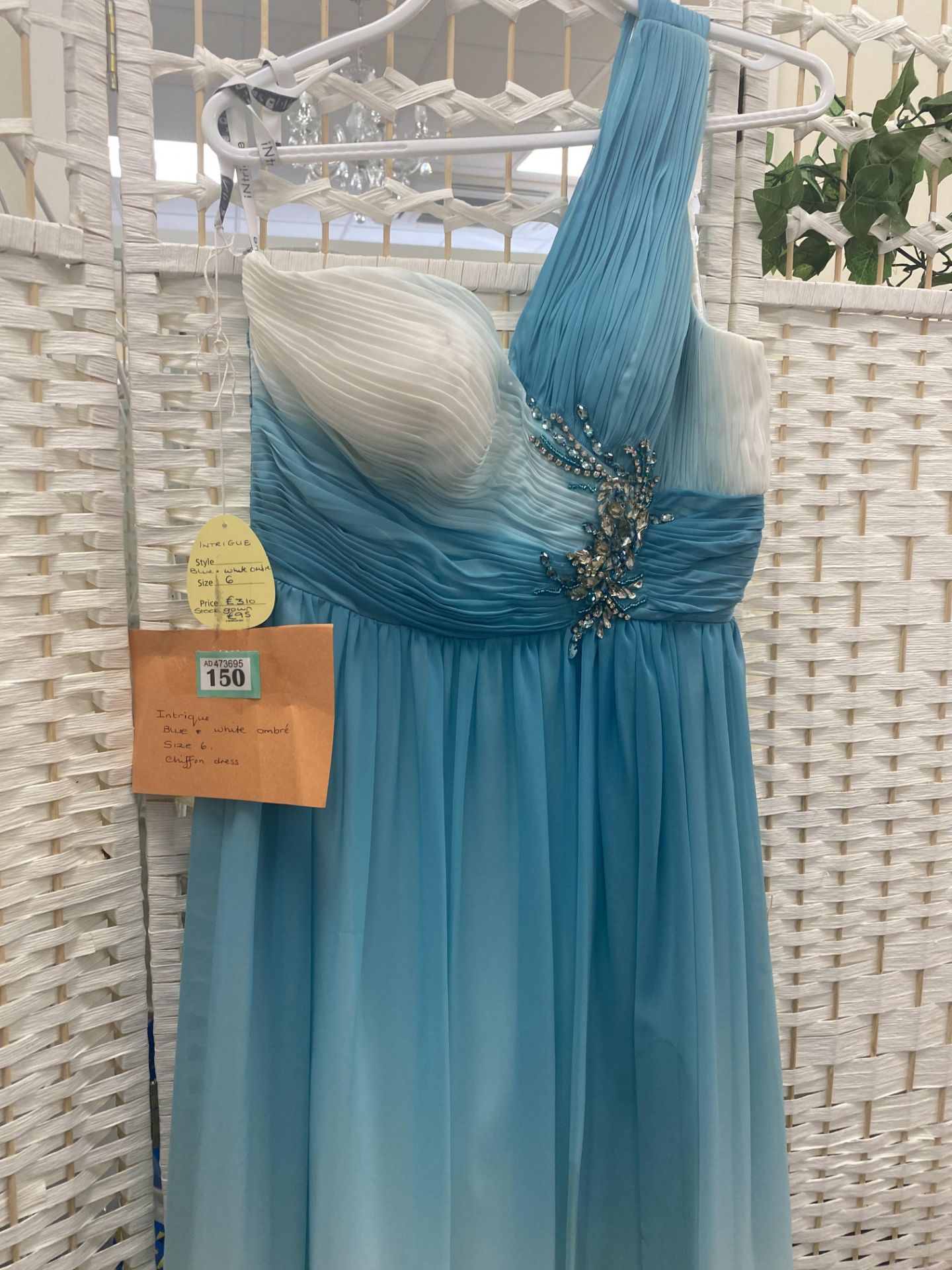 Alexia Designs blue and white ombre prom dress size 6 - Bild 4 aus 7