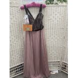 Alfred Angelo prom dress size 16 black lace bodice, blush pink skirt