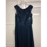 Richard Designs bridesmaid or prom dress, RDM1044, size 14 in navy