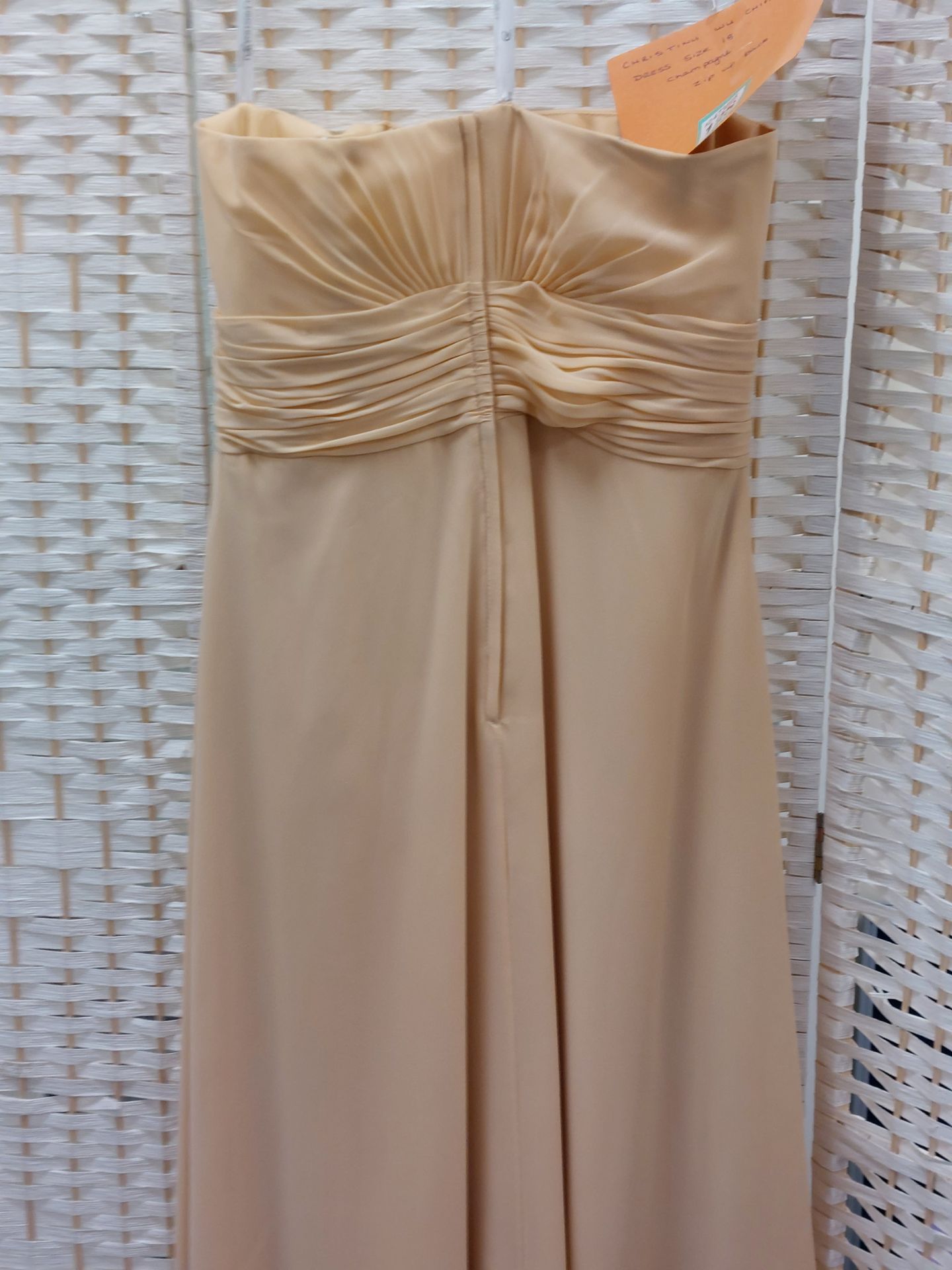 Christina Wu Champagne chiffon prom or cruise dress size 18 - Bild 5 aus 6