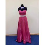 Rachel Allen pageant or prom dress, size 8 pink 2 piece. RRP £577