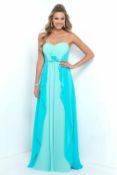 Alexia Bridesmaid/Prom Dress Small In Aqua/Tiffany Blue 2 Tone