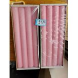 Pink Candles Approx 15" Long. 2 Boxes of 8 Candles