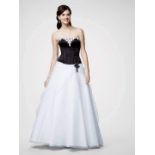 Alfred Angelo Prom Dress Size Medium White and Black RRP £595