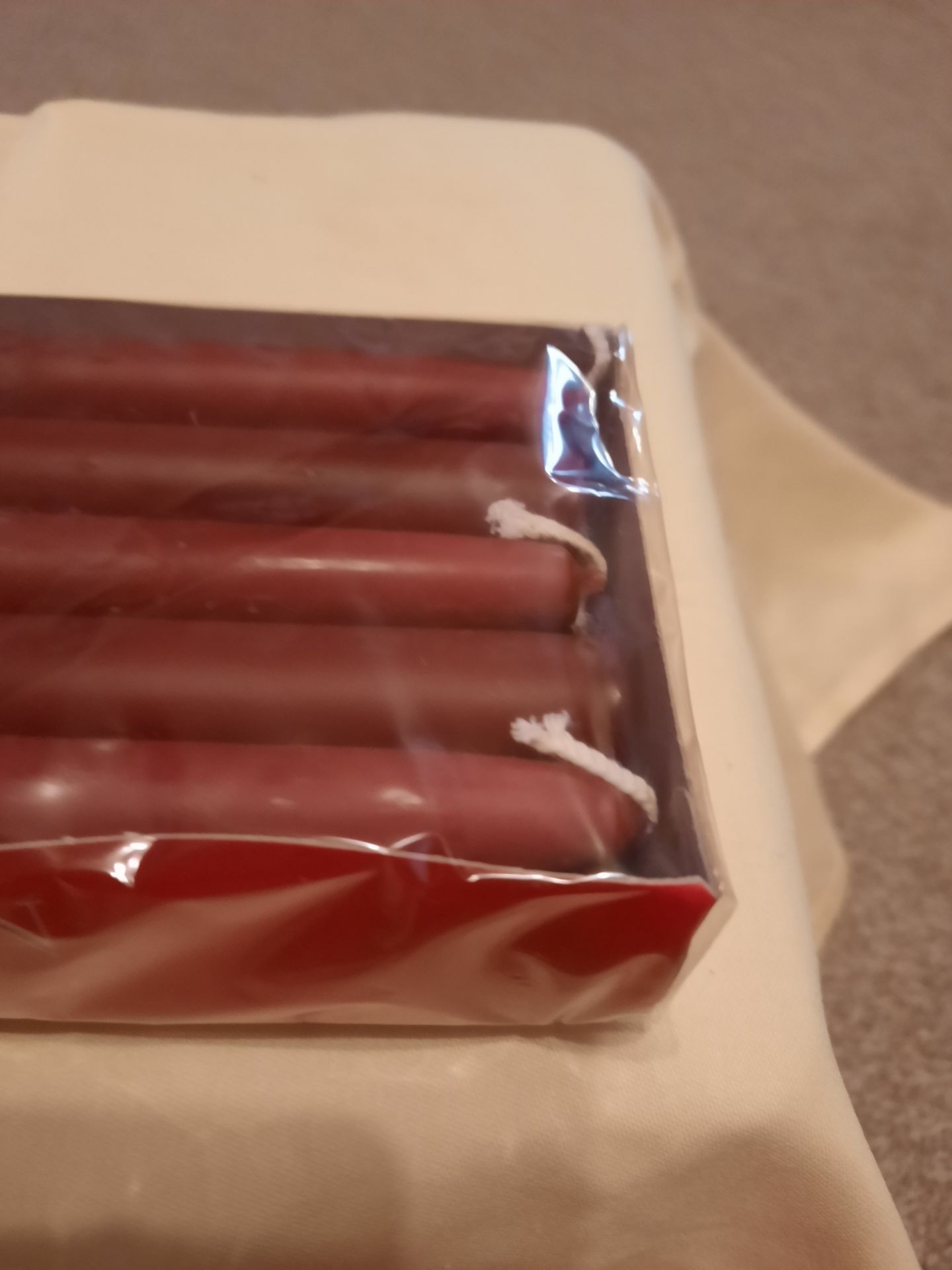 4 Packs Burgundy Wine Candles - Image 3 of 3