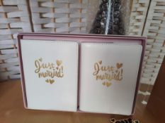 Set of 2 Passport Holders In White. Just Married
