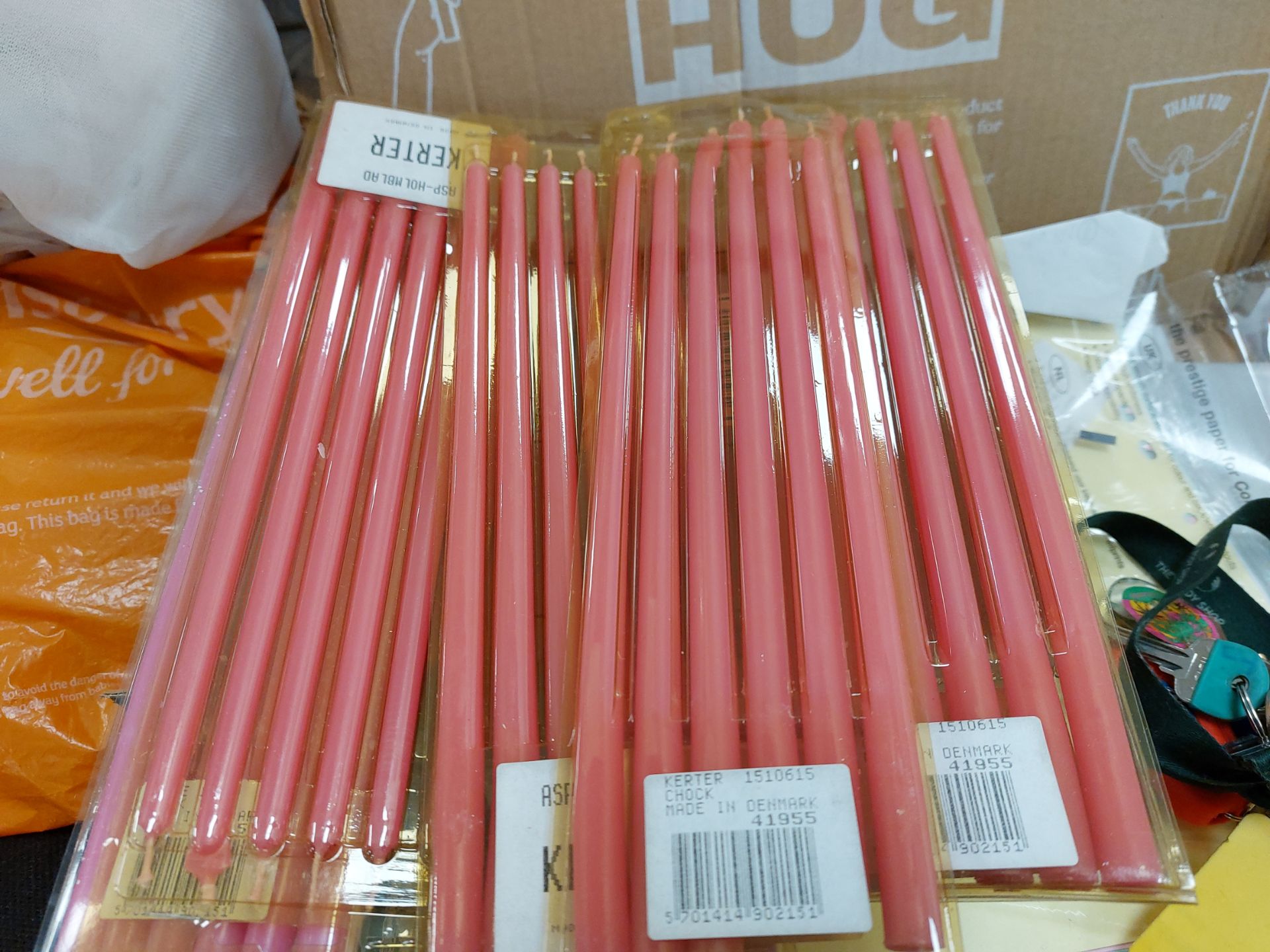 Box of Taper Candles In Pink - Image 3 of 4