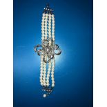 Starlet Jewellery Diamante and Faux Pearl Bracelet