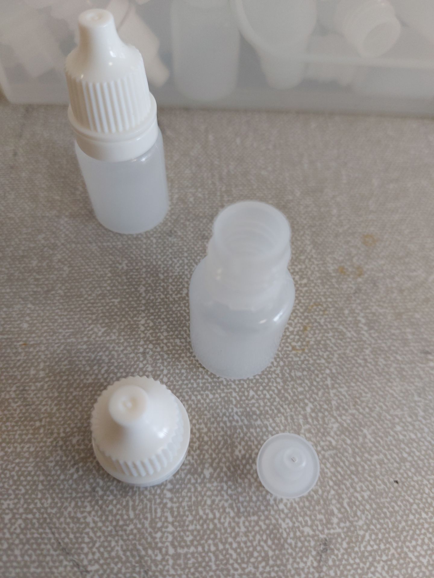 Plastic Bottles Mini With Stoppers and Tops - Image 7 of 8
