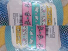 Novelty Animal Baby Ribbons From Paperchase x 8 Cards of 4