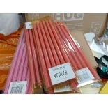 Box of Taper Candles In Pink