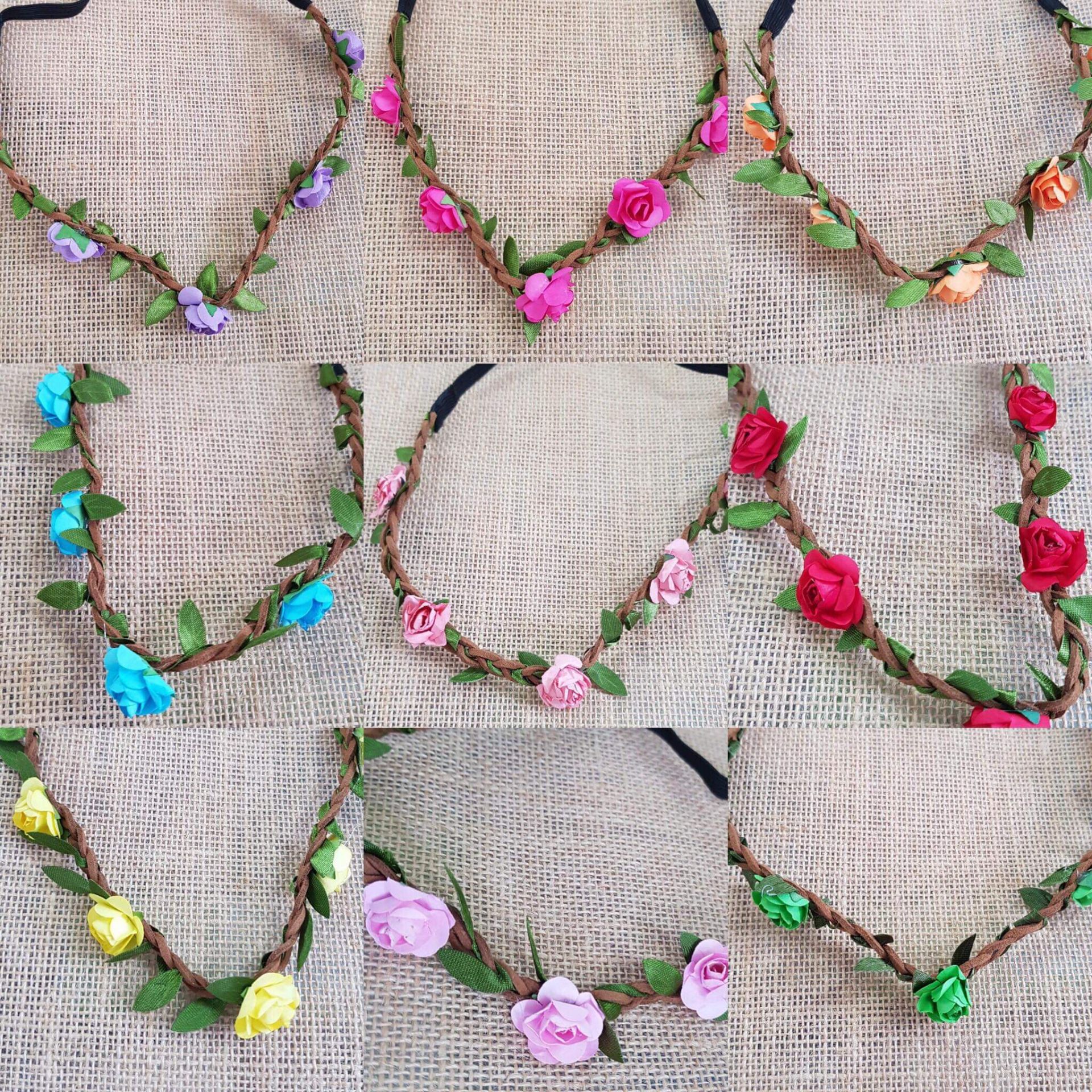 Leather Band Floral Headband x 50 - Image 2 of 3