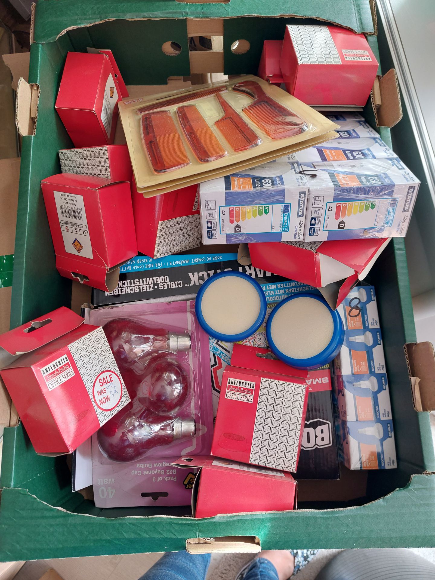 Mixed Box, Light Bulbs, Boom Sticker Packs, Office Supplies, Combs - Image 2 of 4