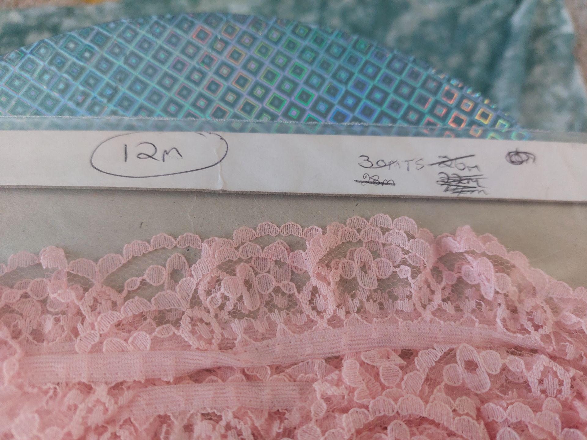 Pink Lace and Bag of Haberdashery Items - Image 5 of 5