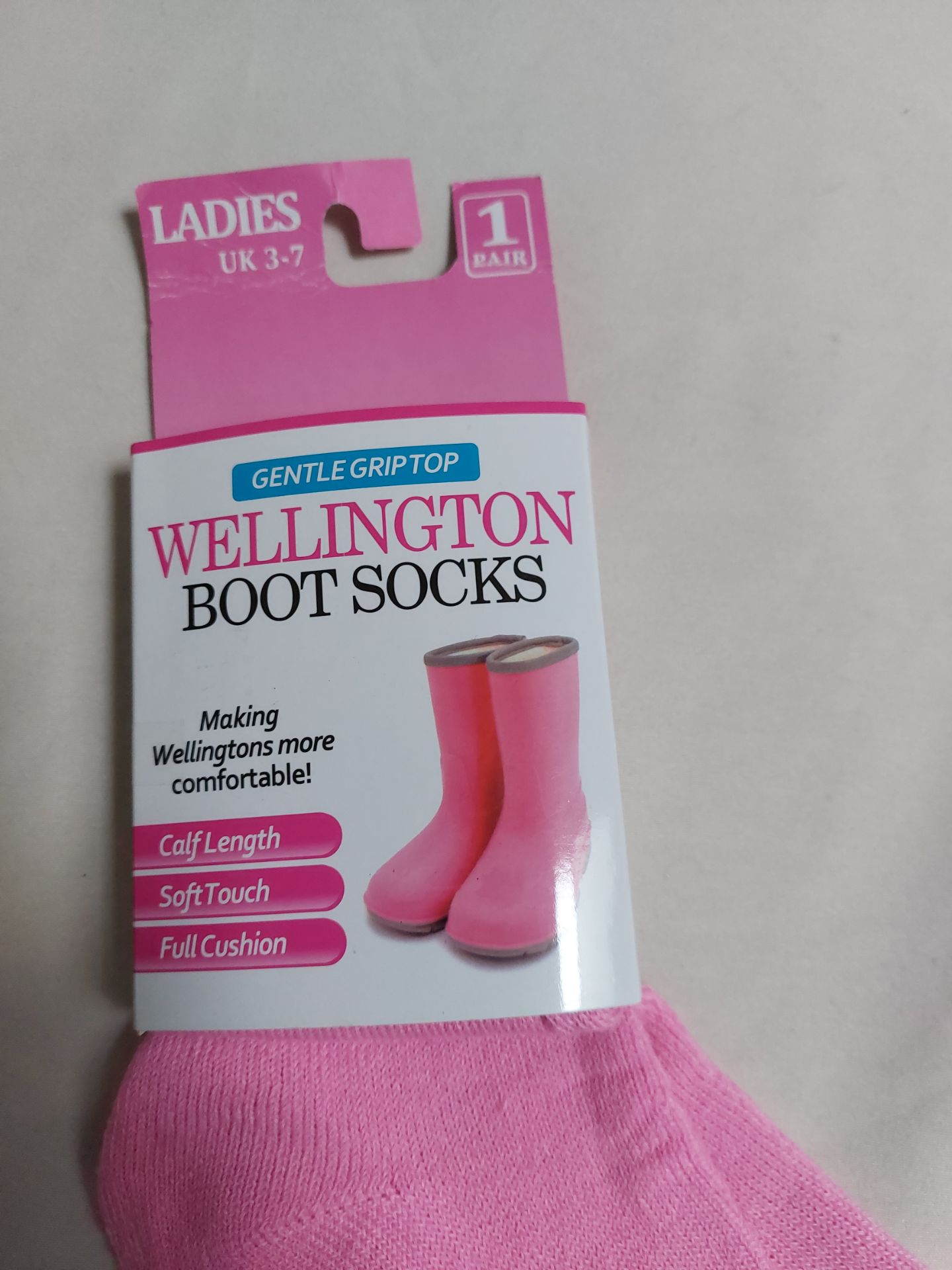 Welly Socks In Pink, Blue and Green Mixed. 20 Pairs - Image 3 of 3