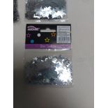 Silver Confetti Stars - 20 Packs