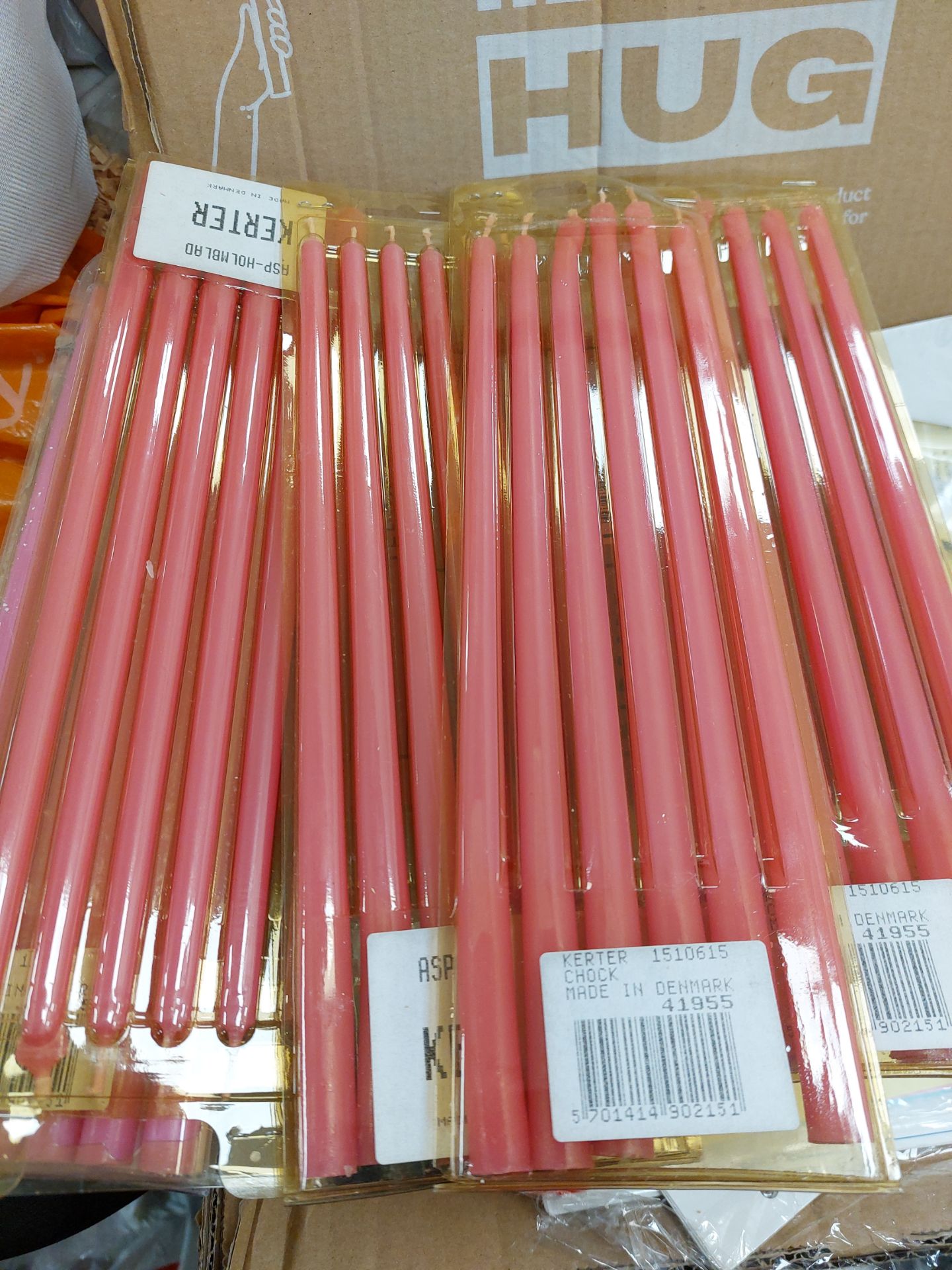Box of Taper Candles In Pink - Image 4 of 4