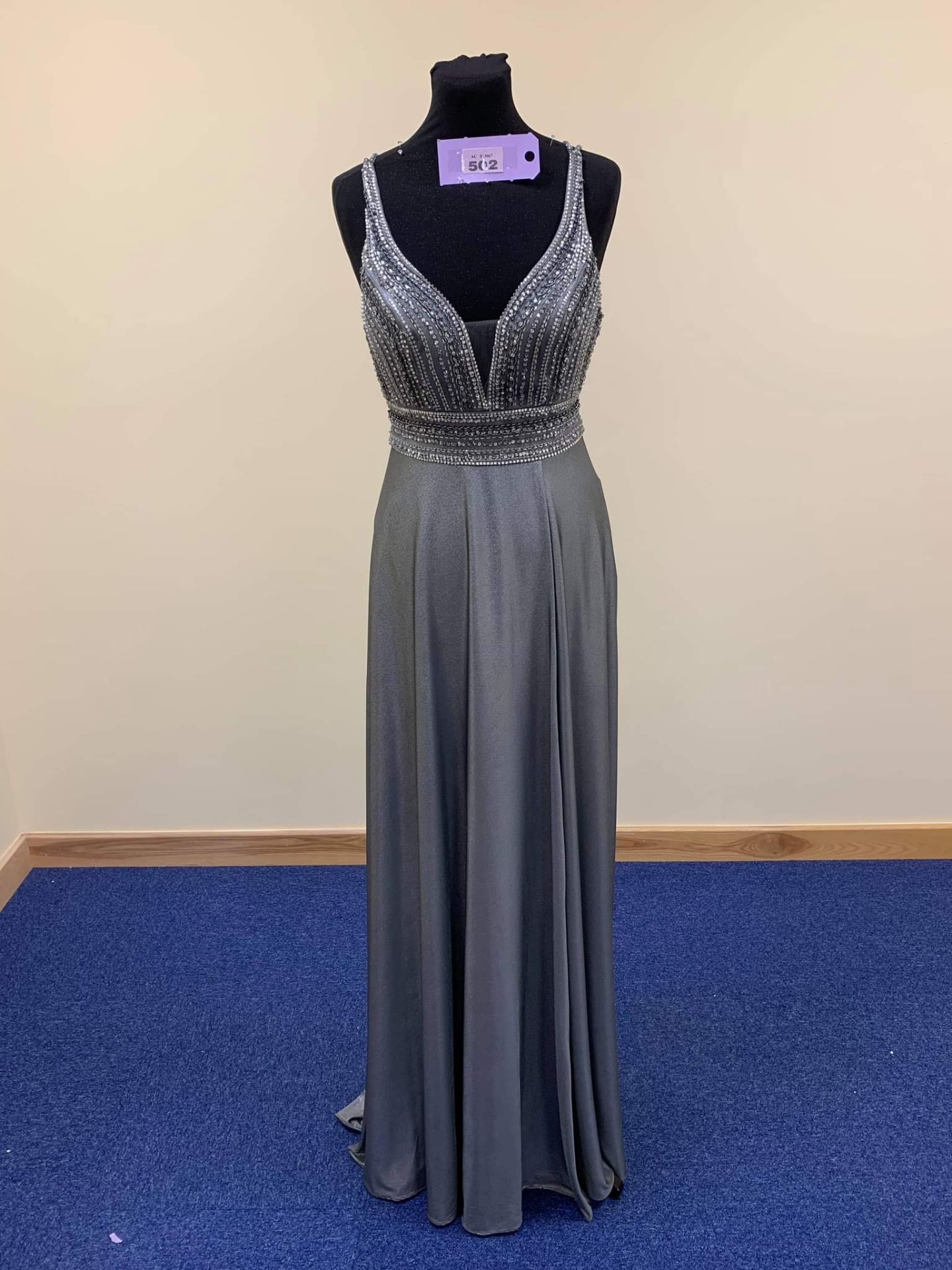 Rachel Allen Pageant Dress RRP £495. Size 12 In Platinum - Image 4 of 4